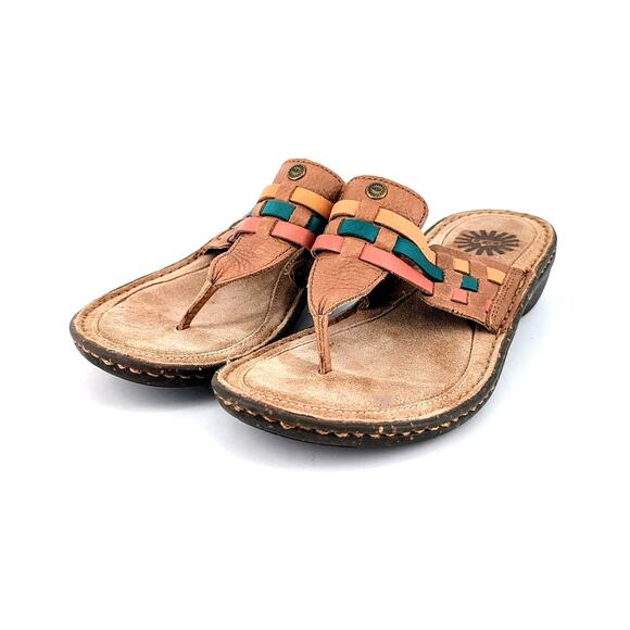 UGG Jenaya Leather Woven Strap Thong Sandals 7 - Picture 2 of 10